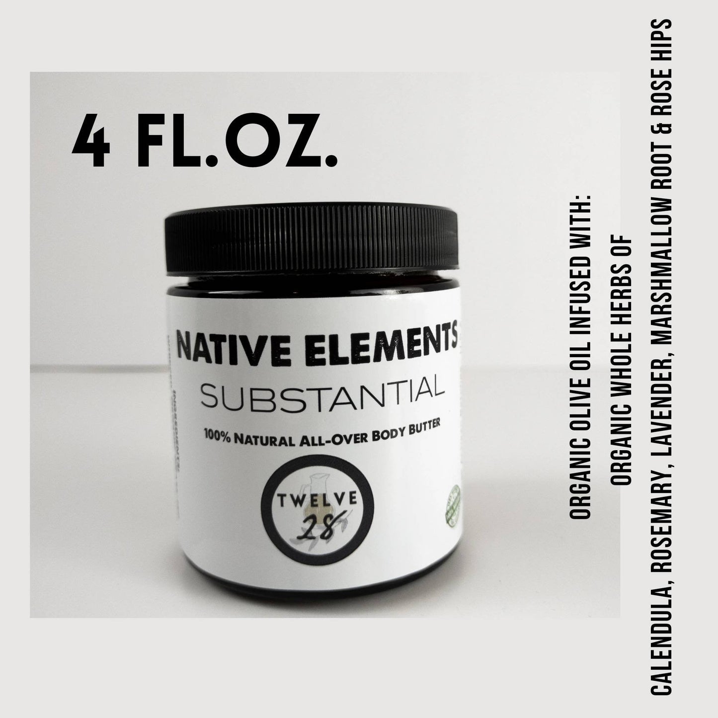 4 oz SUBSTANTIAL Tallow Cream Ointment - Grass - Fed Tallow Balm Lotion. Severe Dry Skin, Eczema, Organic Olive Oil Elder N Honey Tallow Lotion - TWELVE28CO