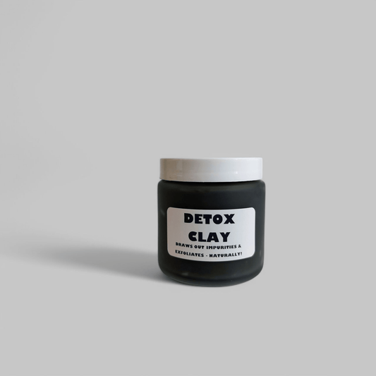 DETOX CLAY - BENTONITE CLAY WITH WITCH HAZEL - FOR: BUG BITES - POISON IVY, RASHES & MORE 4 oz. Glass Jar - TWELVE28CO