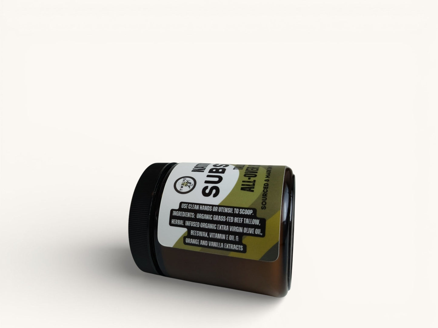 SUBSTANTIAL Tallow Cream Ointment - Grass - Fed Tallow Balm Lotion. Severe Dry Skin, Eczema, Organic Olive Oil Elder N Honey Tallow Lotion - TWELVE28CO