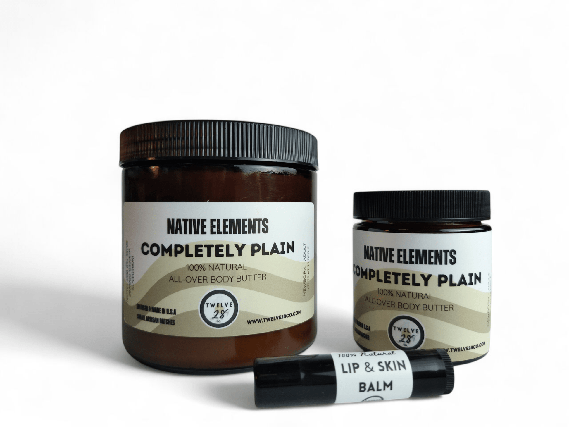 16 oz. Family Size PLAIN Grass - fed Tallow Body Butter | NO ADDED INGREDIENTS - TWELVE28CO