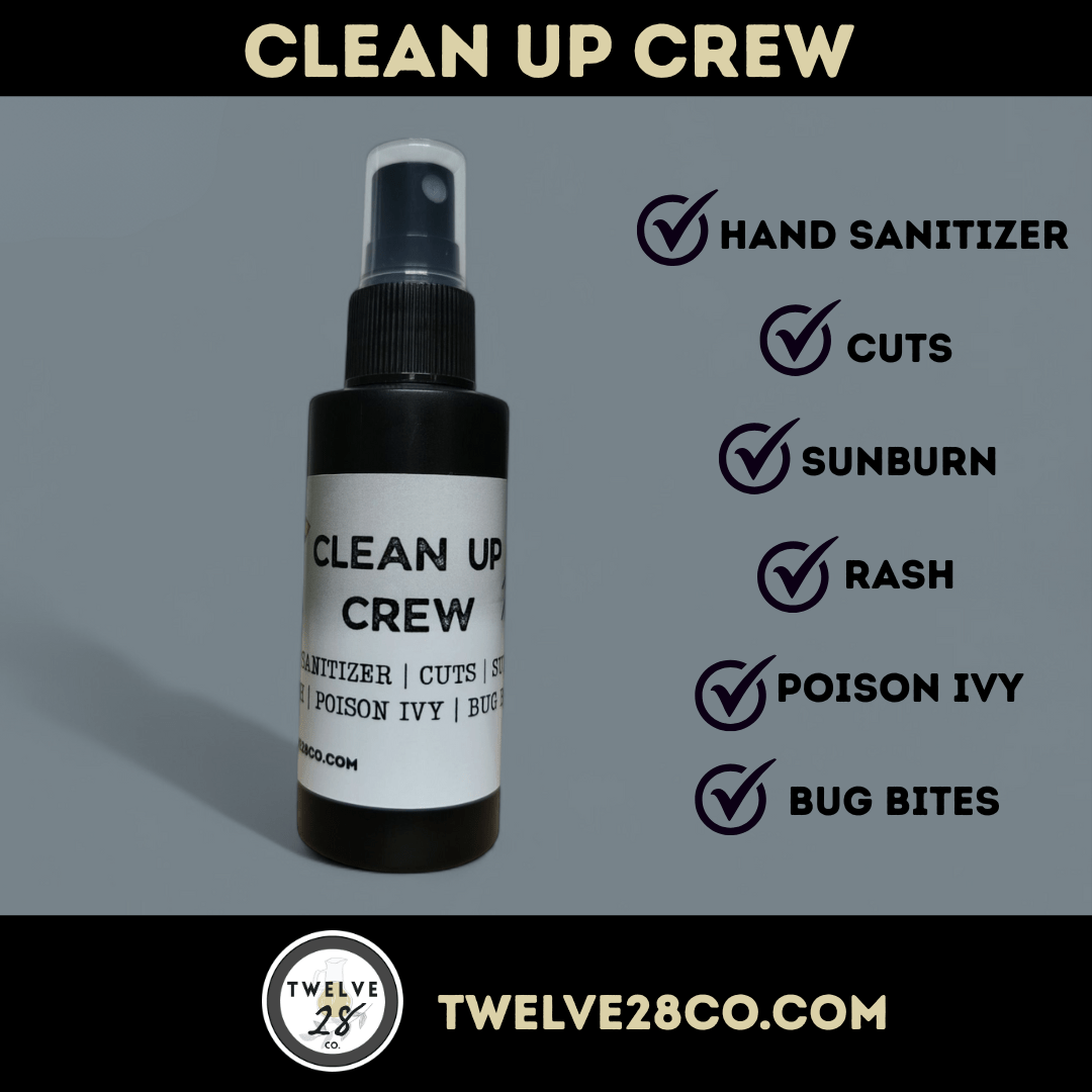 CLEAN UP CREW - Summer Essentials - Spray for Bug Bites, Poison Ivy, Cuts & Sunburn 2 oz. Spray - TWELVE28CO
