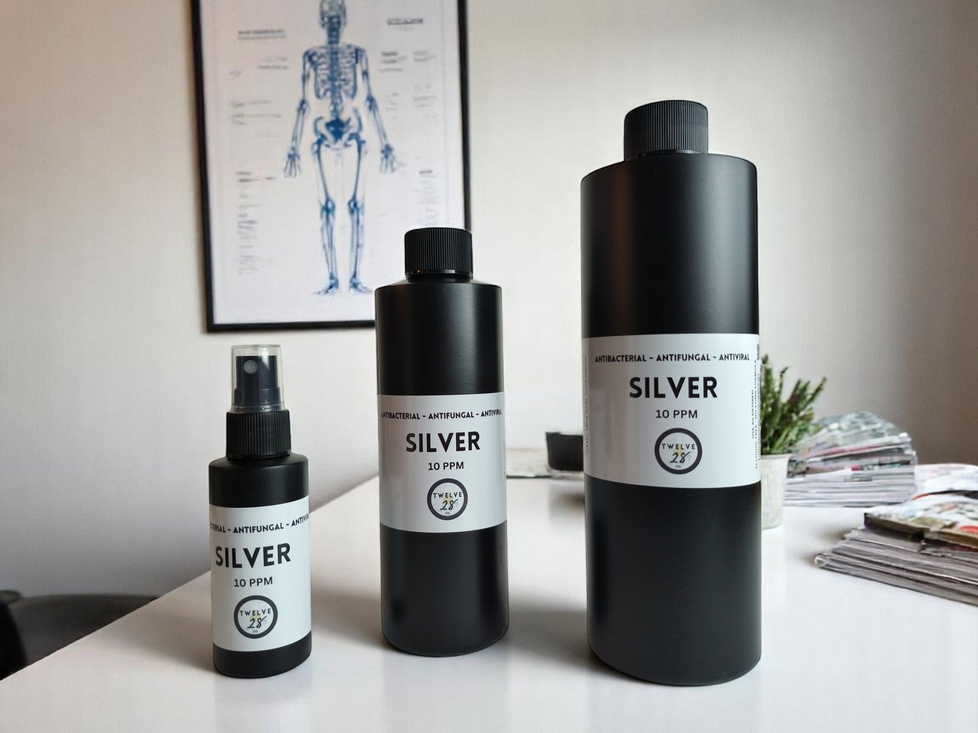 Colloidal Silver 10PPM - Nano Silver - Antimicrobial Solution - TWELVE28CO