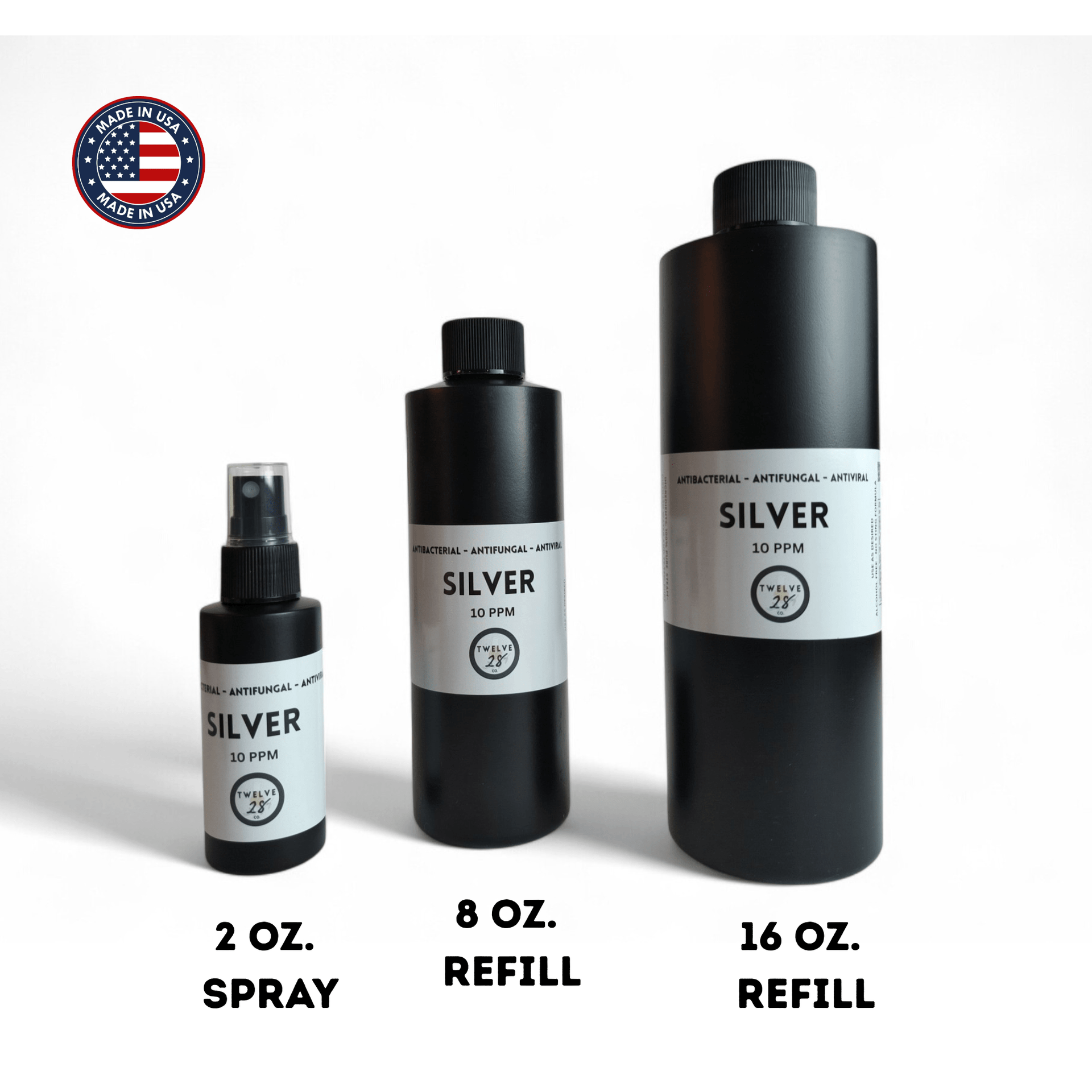 Colloidal Silver 10PPM | Nano Silver Gallon | TWELVE28CO