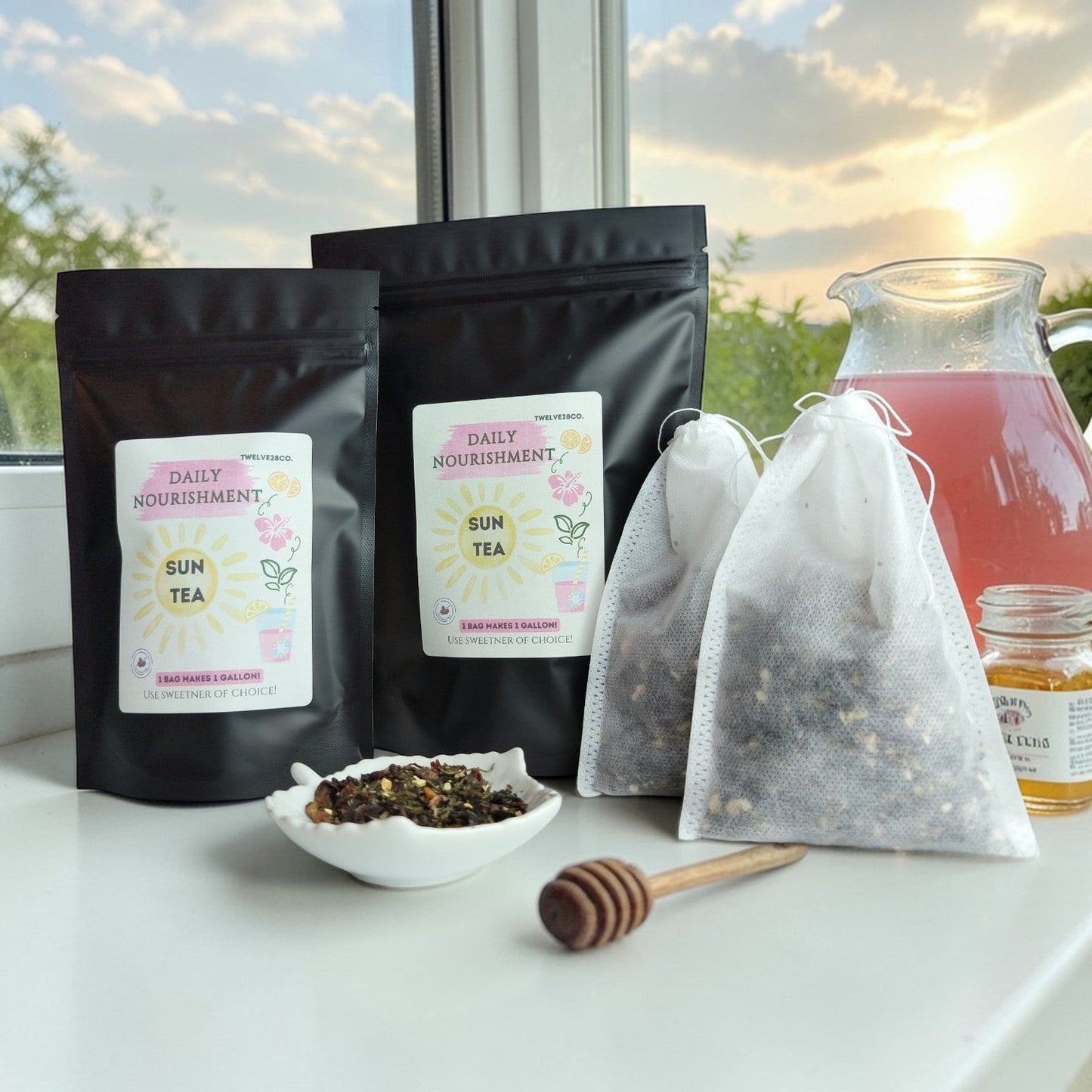 Daily Nourishment Sun Tea ✺ Plant - Based Vitamins + Minerals 🚫Caffeine Free - TWELVE28CO