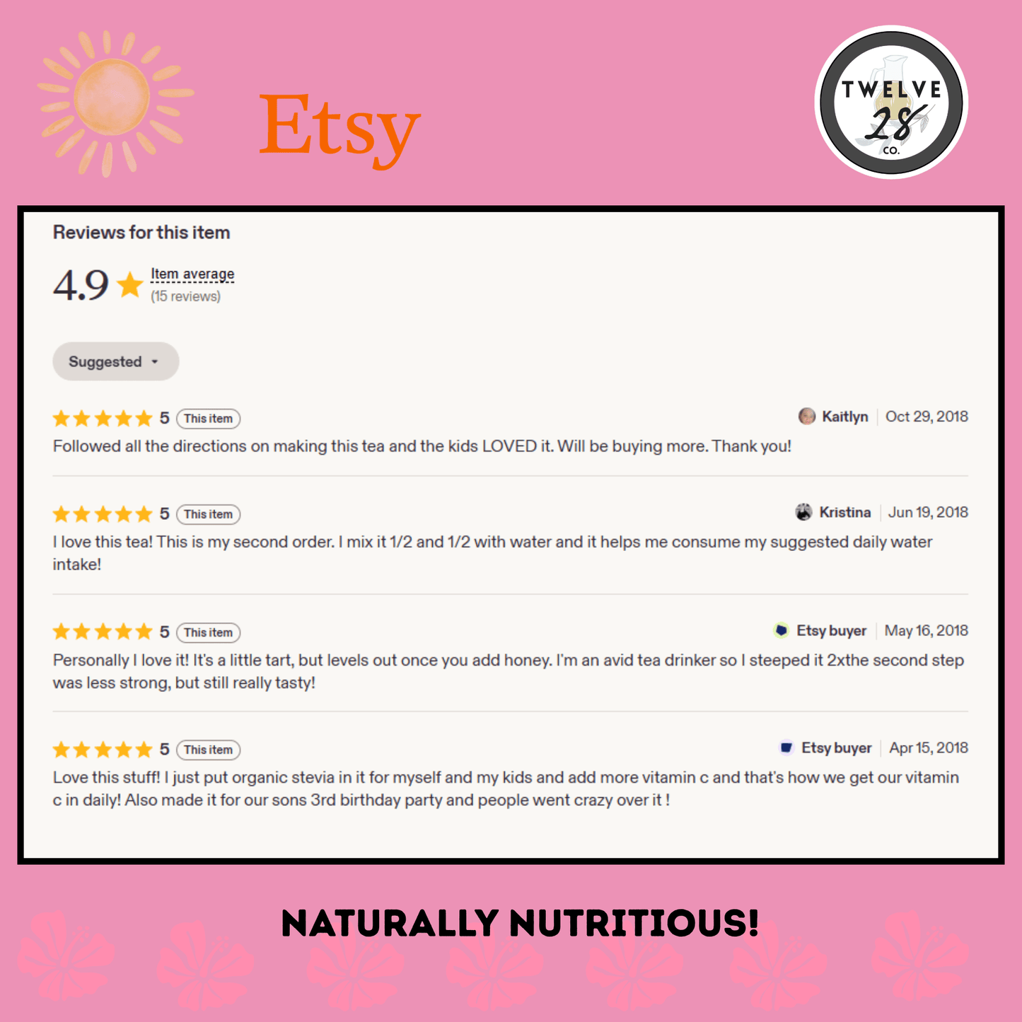 Daily Nourishment Sun Tea ✺ Plant - Based Vitamins + Minerals 🚫Caffeine Free - TWELVE28CO