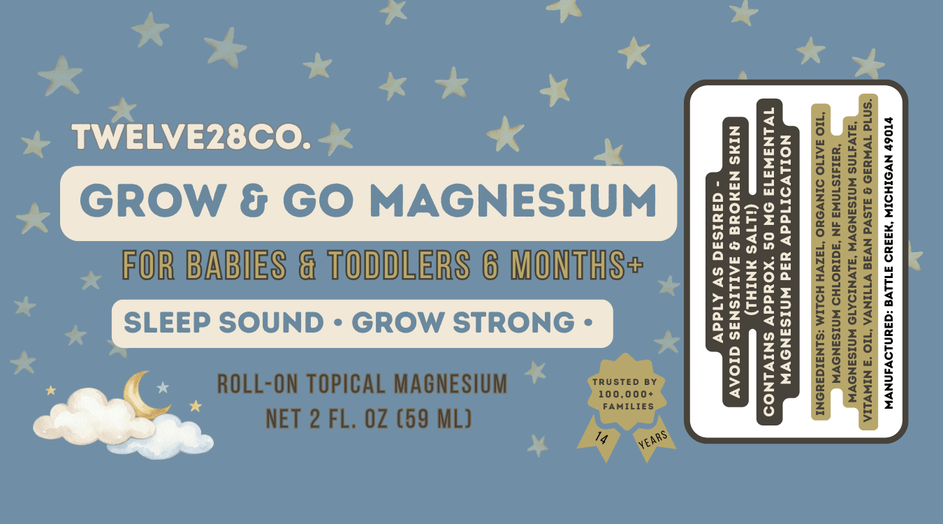 Grow & Go Junior Magnesium Roller Gentle • Easy Application • Made for Growing Bodies - TWELVE28CO