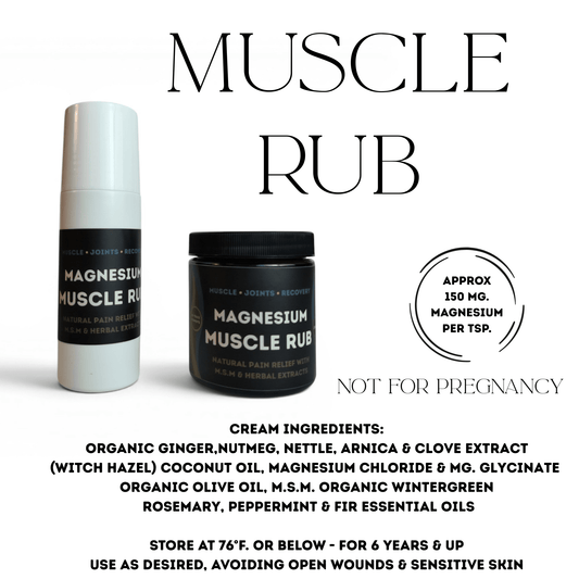 Magnesium MUSCLE Rub • Pharmacist Developed • Michigan Made • - TWELVE28CO