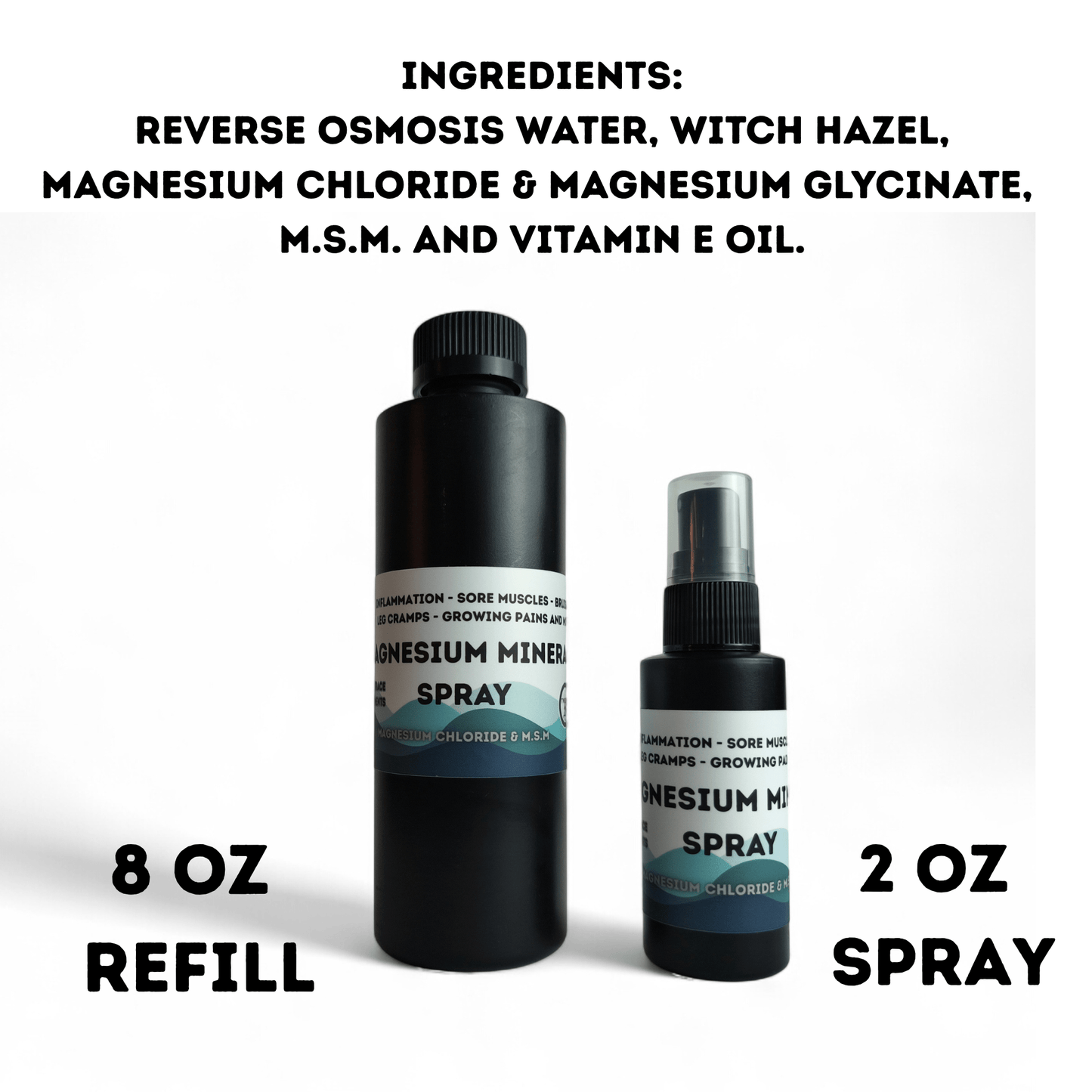 Magnesium Oil SPRAY 2 oz. Best Topical Magnesium | Sleep, Sore Muscles, Anxiety, Arthritis | Topical Magnesium Solution - TWELVE28CO