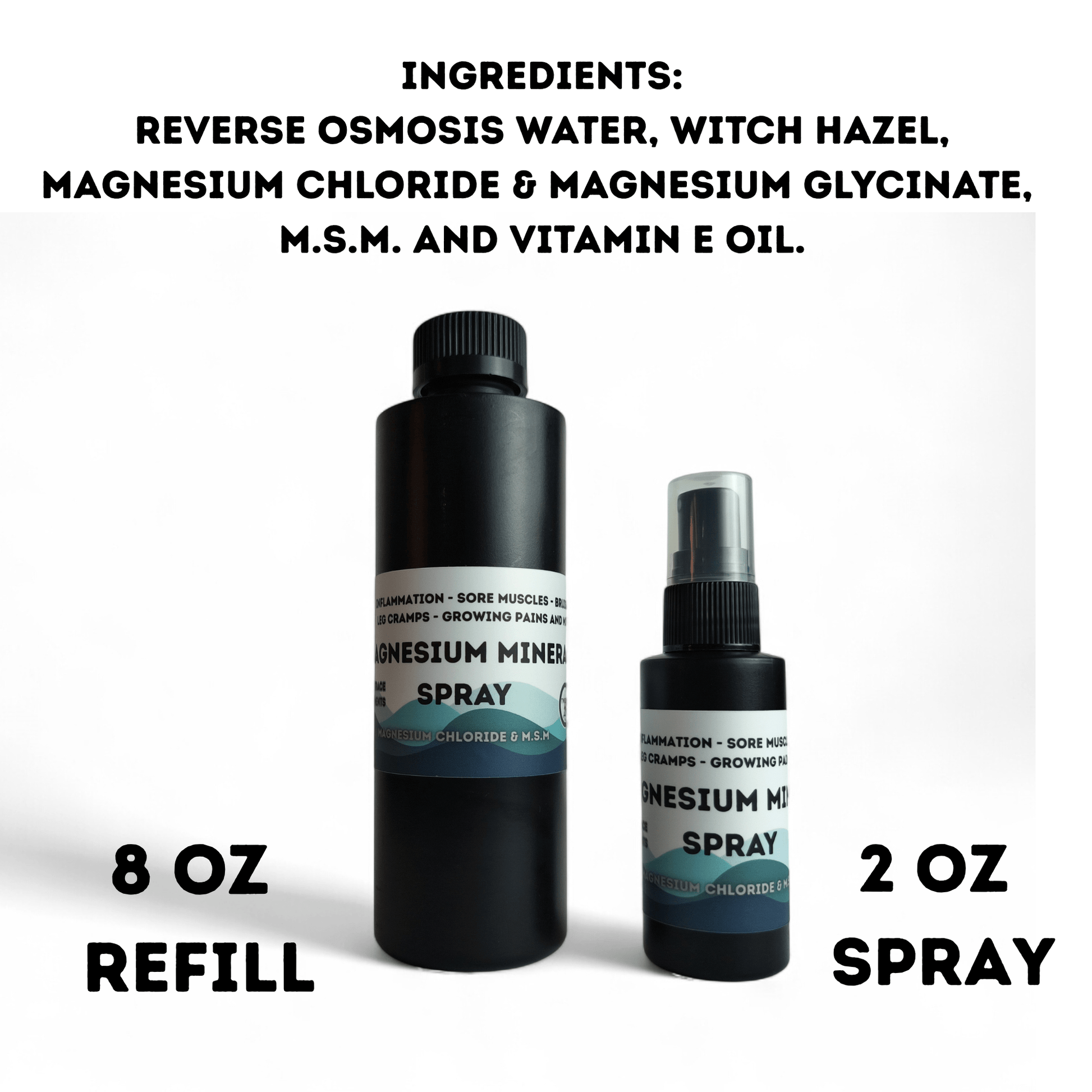 Magnesium Oil SPRAY 2 oz. Best Topical Magnesium | Sleep, Sore Muscles, Anxiety, Arthritis | Topical Magnesium Solution - TWELVE28CO