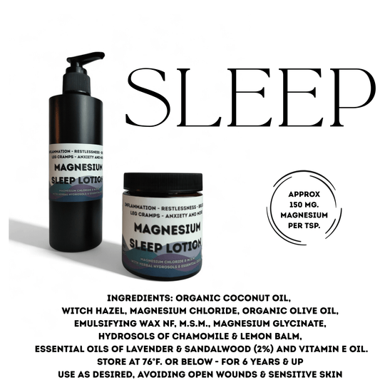 Magnesium SLEEP Lotion with Herbs & 20 Minerals – Natural Relaxation Made in the U.S.A - TWELVE28CO