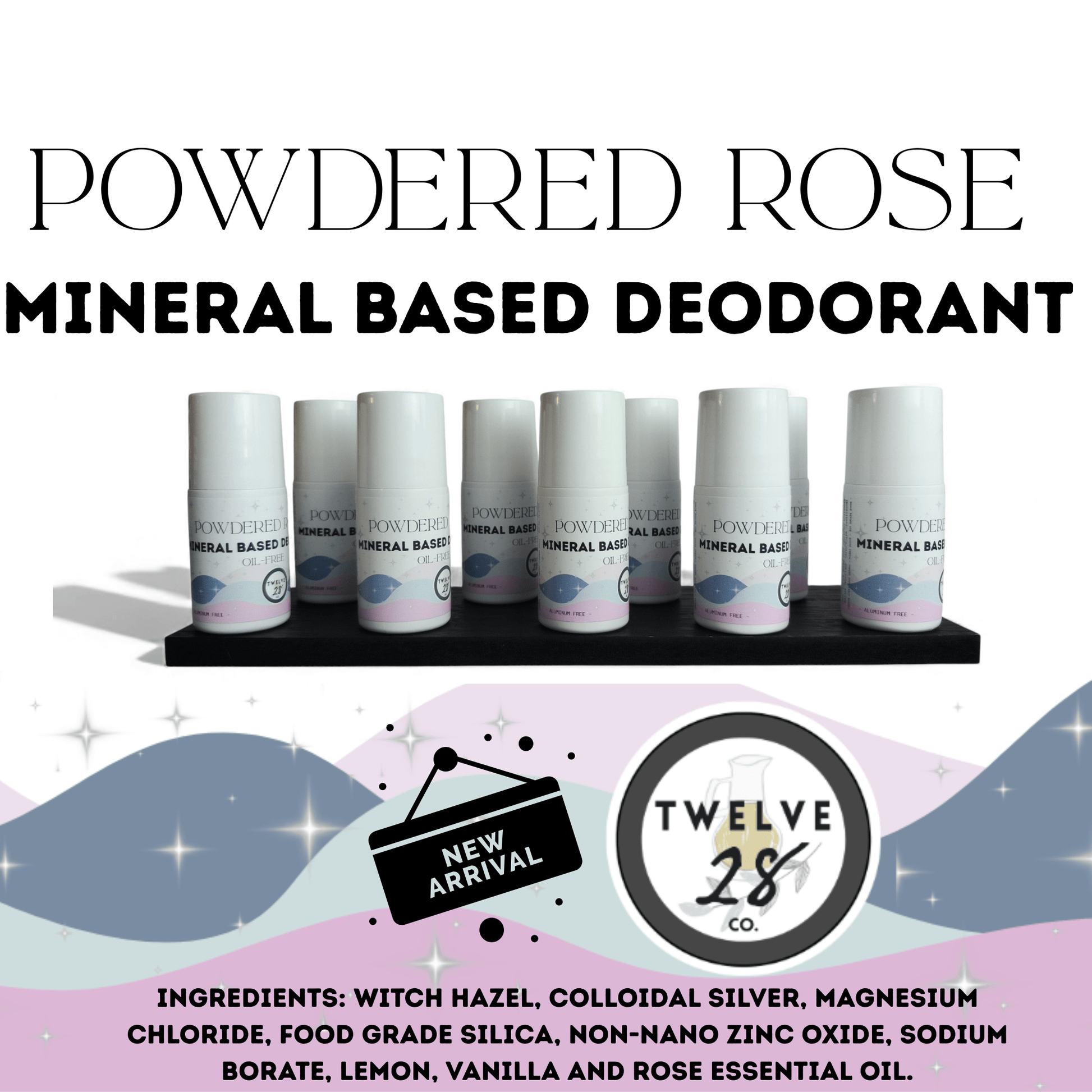 Natural Mineral - Based DEODORANT - Oil Free - Aluminum Free - Baking Soda Free | TWELVE28CO - TWELVE28CO