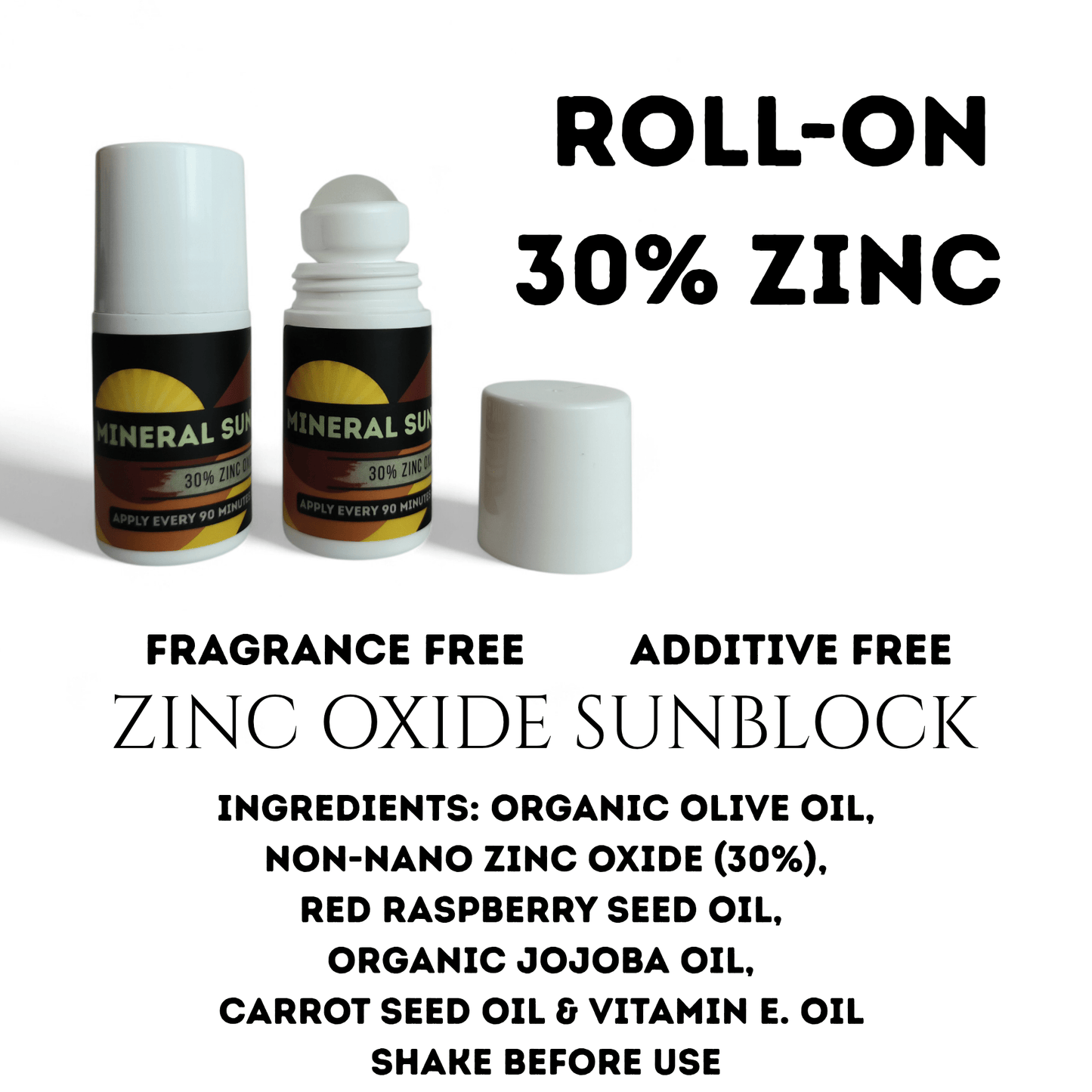 NATURAL MINERAL SUN PROTECTION ☀️ 30% ZINC OXIDE - CARROT SEED OIL & RED RASPBERRY SEED OIL - TWELVE28CO