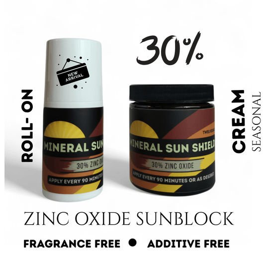 NATURAL MINERAL SUN PROTECTION ☀️ 30% ZINC OXIDE - CARROT SEED OIL & RED RASPBERRY SEED OIL - TWELVE28CO