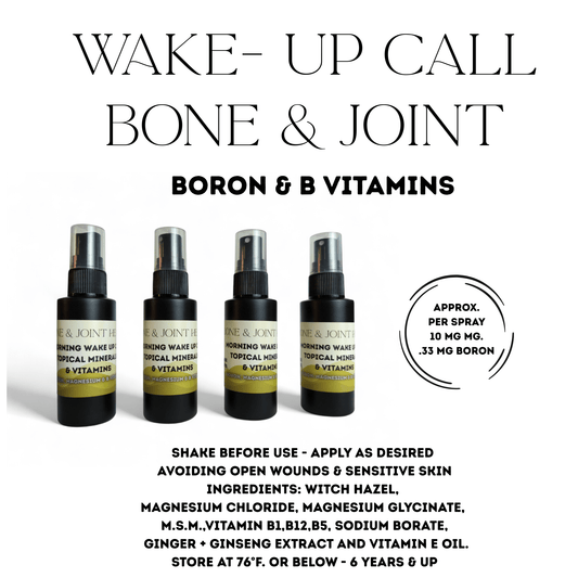 Neuropathy Relief • Mineral Therapy • Magnesium & Boron : Bone & Joint Spray - MORNING WAKE UP CALL - TWELVE28CO