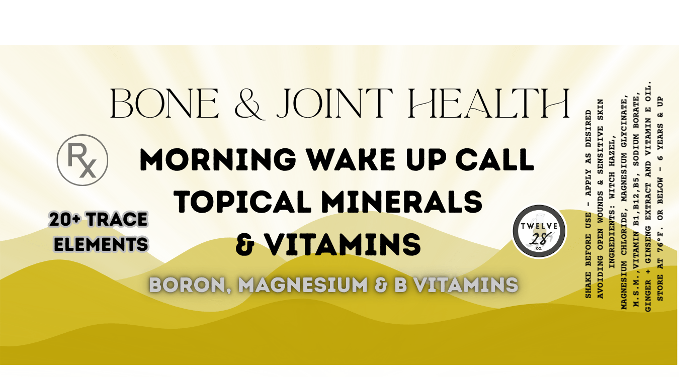 Neuropathy Relief • Mineral Therapy • Magnesium & Boron : Bone & Joint Spray - MORNING WAKE UP CALL - TWELVE28CO