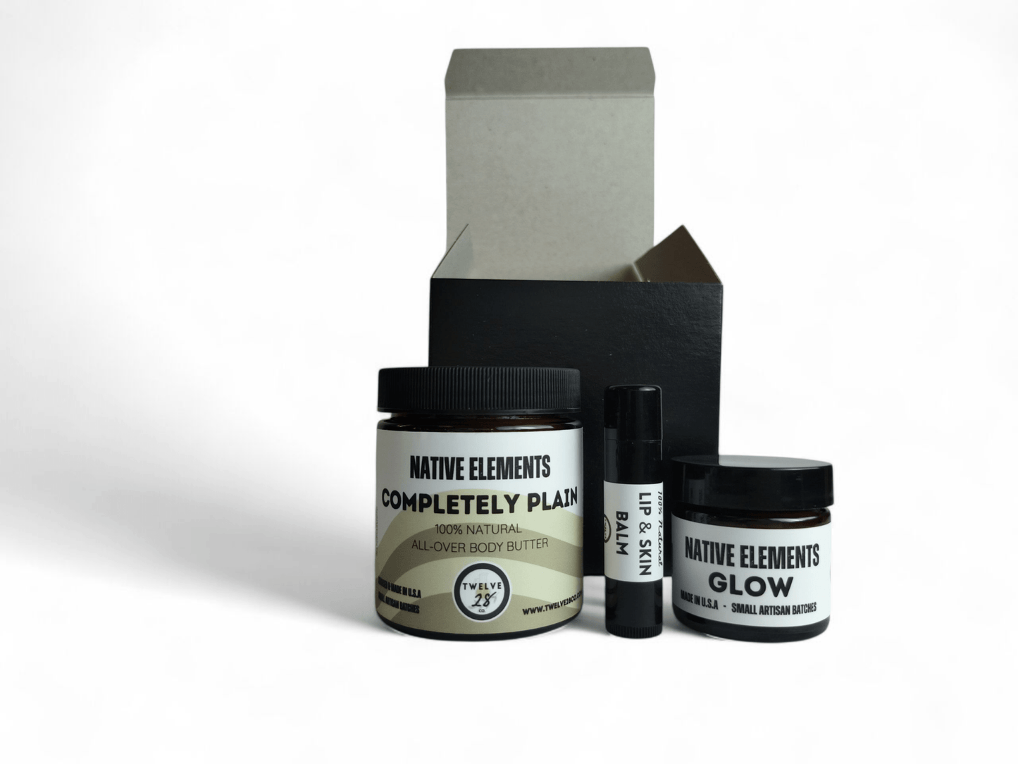 Organic Grass - fed Tallow Gift Set | Tallow Cream Gift Set | TWELVE28CO Native Elements Glow Cream & Plain Tallow - TWELVE28CO