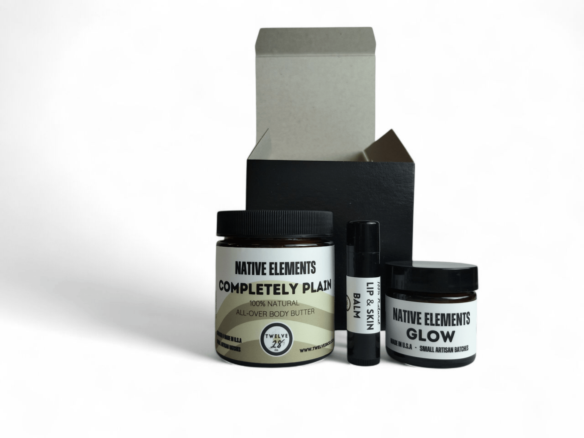Organic Grass - fed Tallow Gift Set | Tallow Cream Gift Set | TWELVE28CO Native Elements Glow Cream & Plain Tallow - TWELVE28CO
