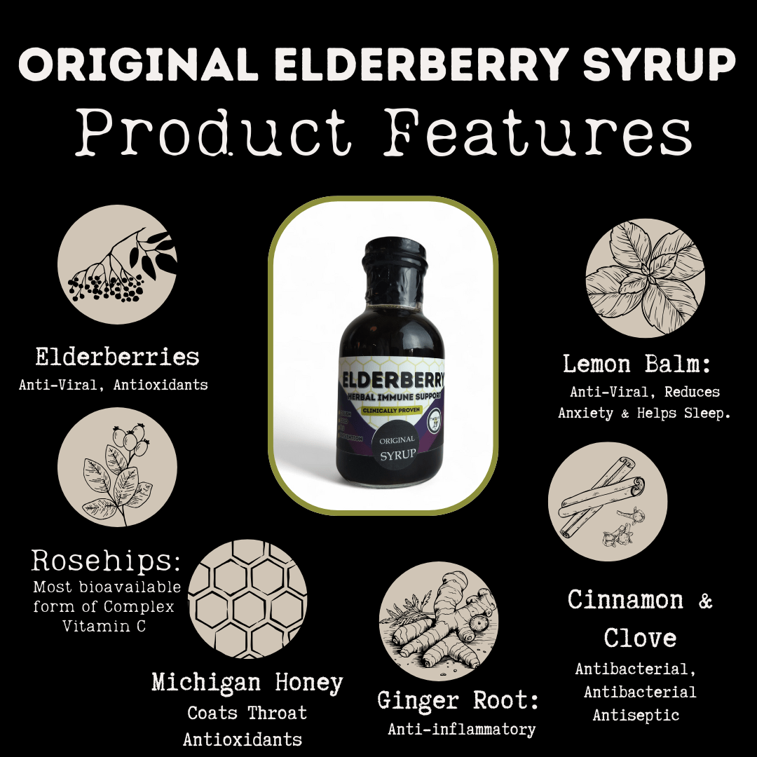 Original Elderberry Syrup 8 oz. - Refrigerate Upon Arrival - Lasts 10 Months From Purchase Date - SEASONAL ITEM - TWELVE28CO