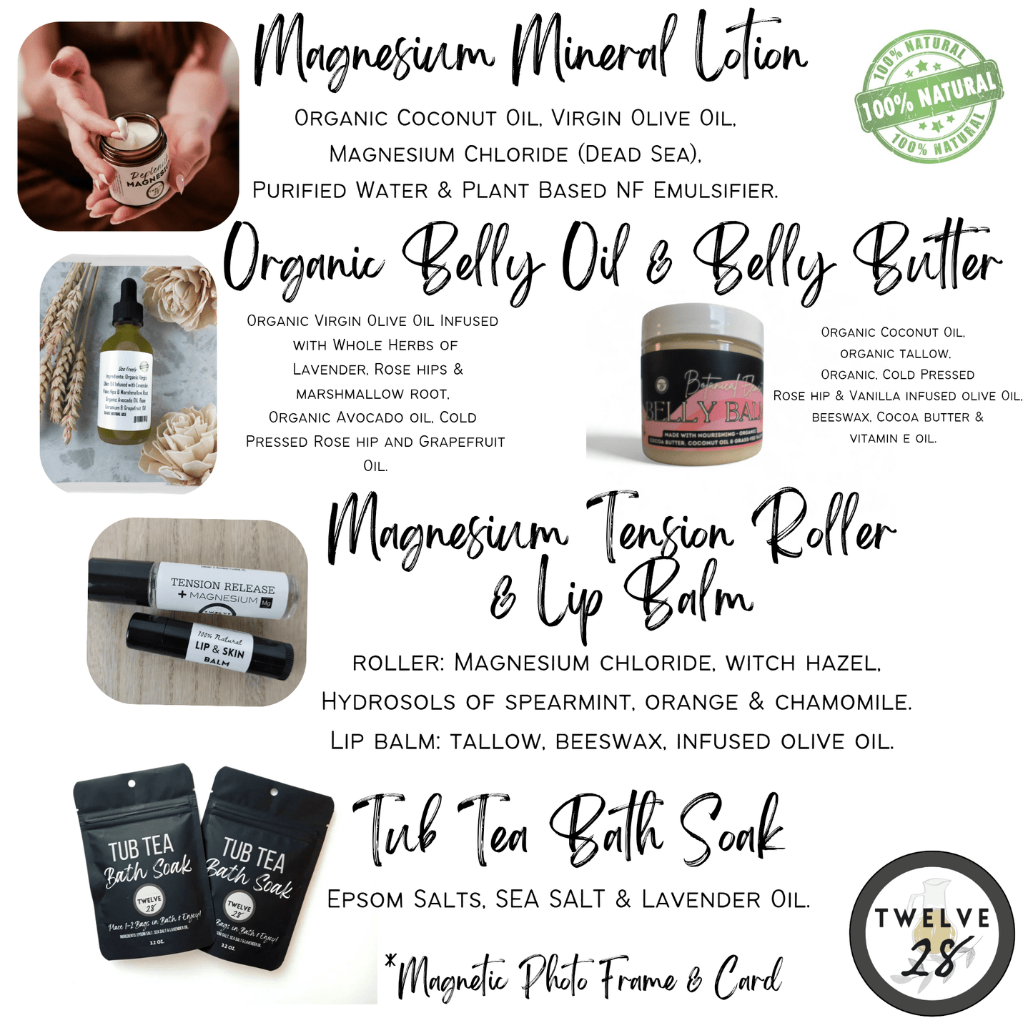 Pregnancy Self Care Gift - Thoughtful & Natural ✨ Comfort Essentials for Mom to Be - TWELVE28CO