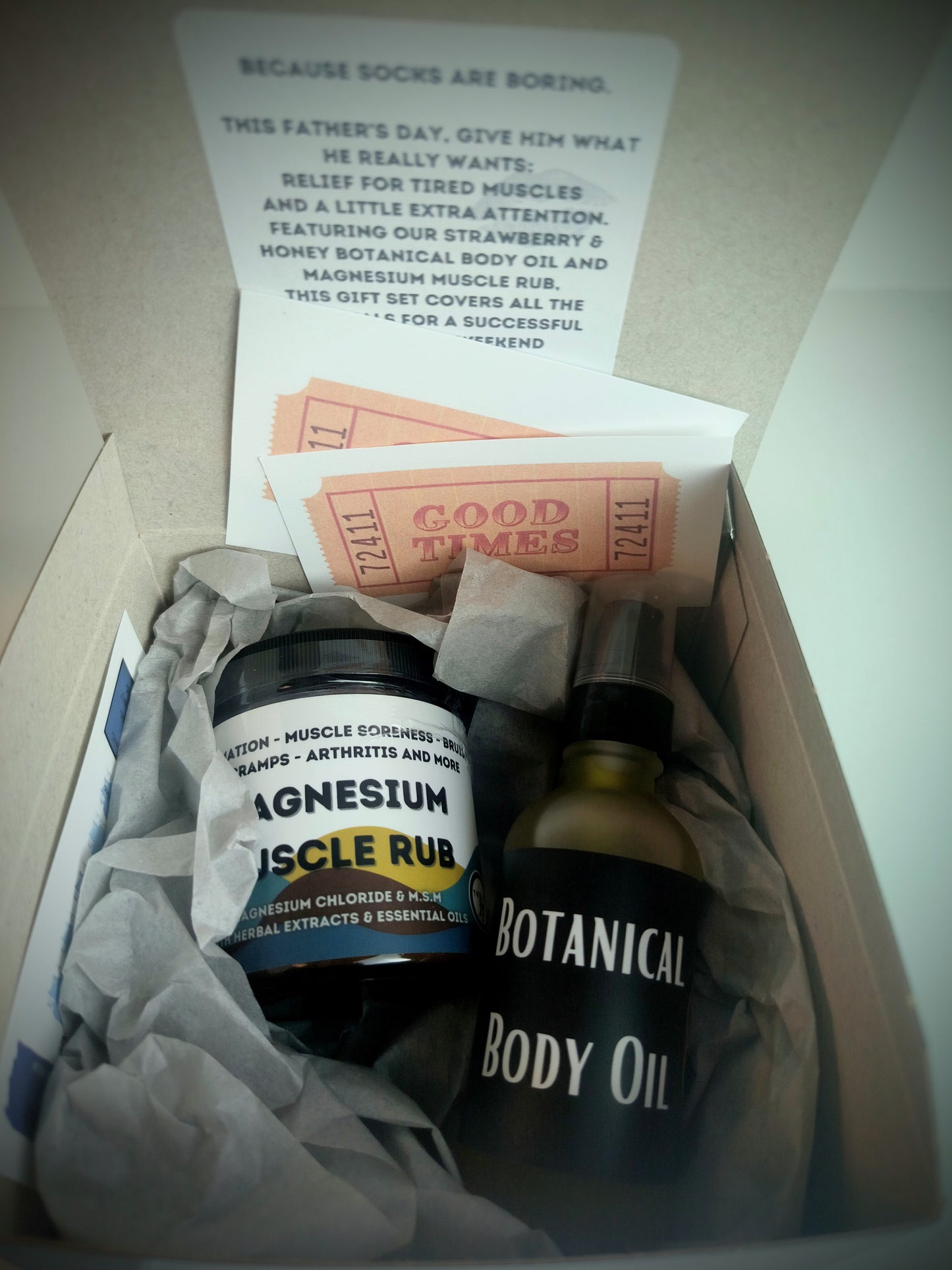 Father's Day Gift Set 🔹 Muscle Rub & Happy Endings 🔹 PG-13 Funny ( but entirely useful!) Father's Day or Birthday Gift