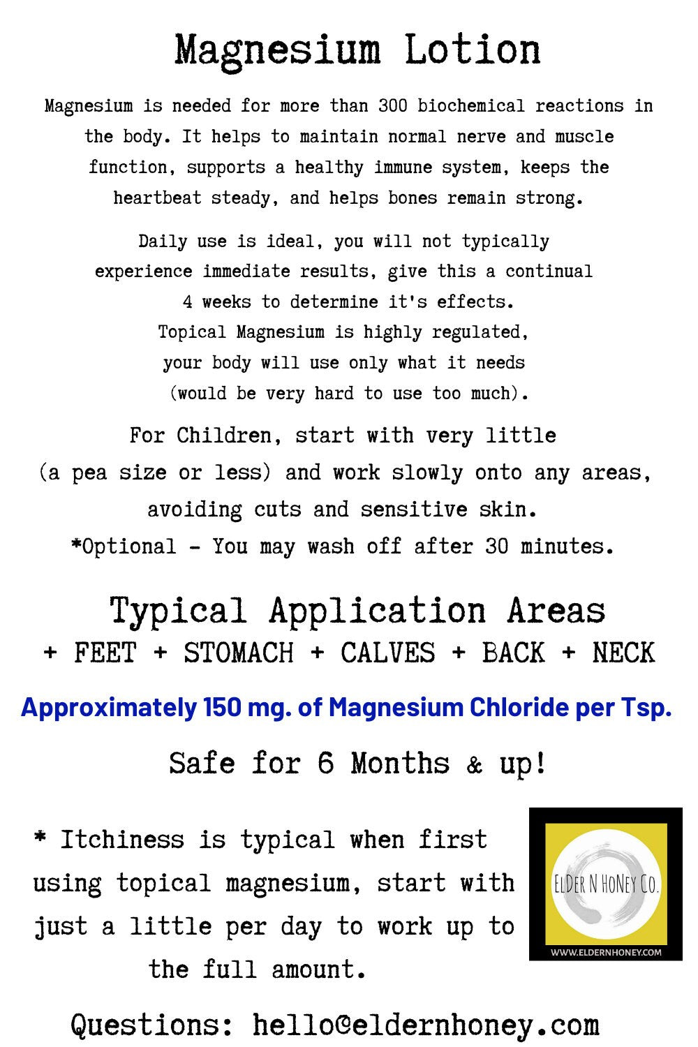 Organic Magnesium Lotion